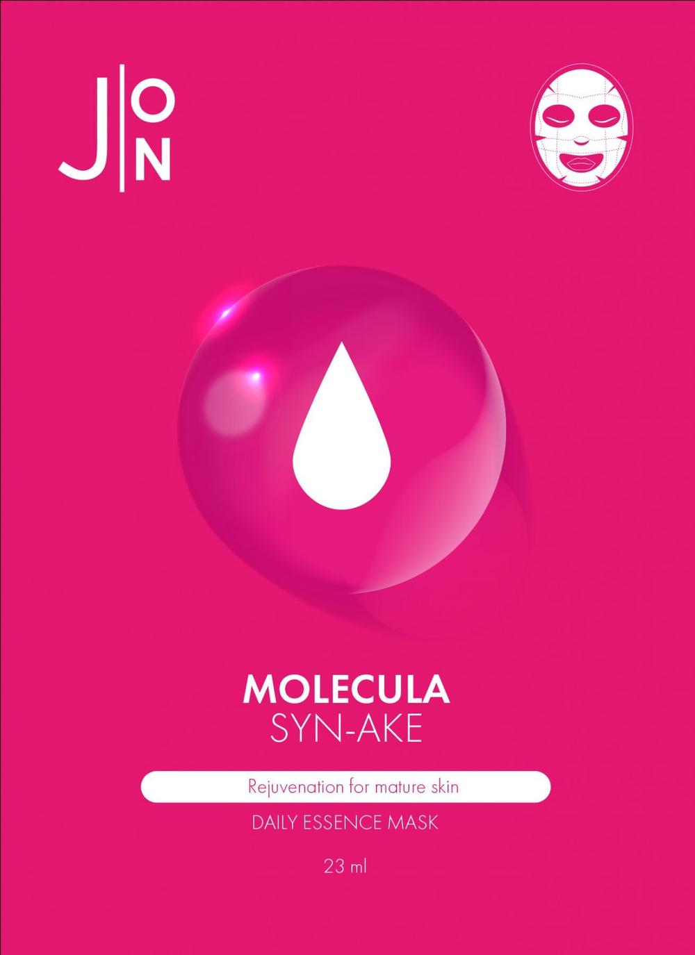 Тканевая маска для лица ЗМЕИНЫЙ ПЕПТИД Molecula Syn-Ake Daily Essence Mask,  23 мл.