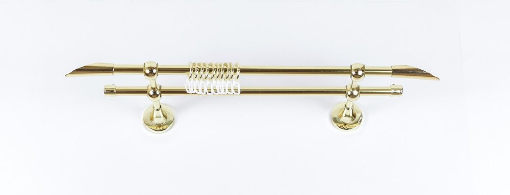 Кованный карниз д20 мм,двухрядный, золото