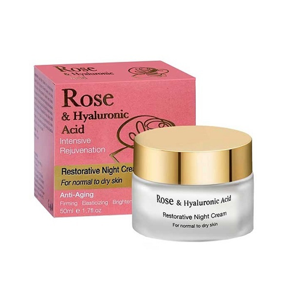 Восстанавливающий ночной крем Chic++ Rose & Hyaluronic Restoring Anti-Aging Night Cream 50мл