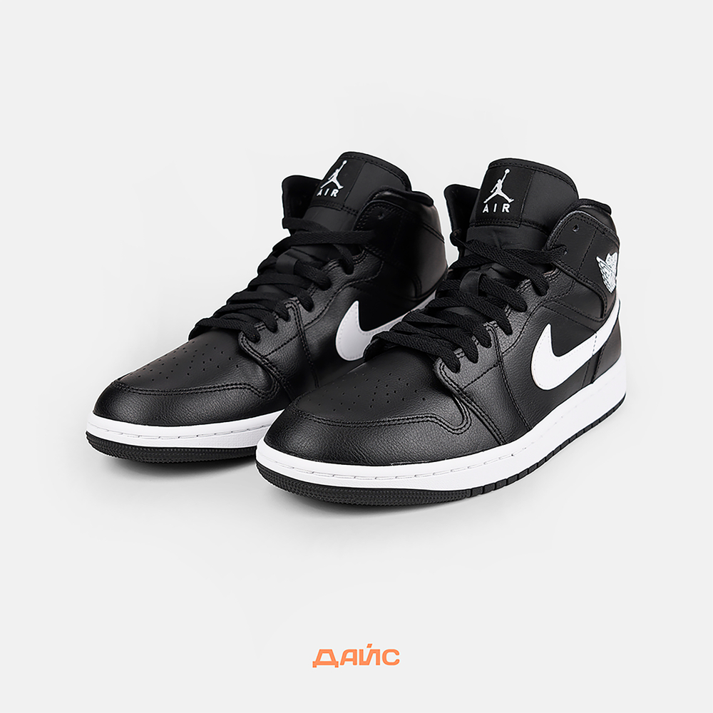 Кроссовки Jordan 1 Mid "Black White" (W)