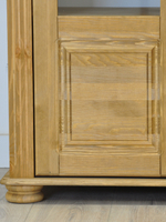 Комод, 128х42х125, Susanna, для одежды и игрушек, в кухню, сервант для посуды, из массива дерева, бейц, MAKOSA