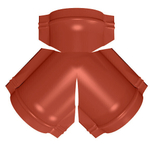 Тройник Y-образный для полукруглого конька Grand Line GreenCoat Pural RR750