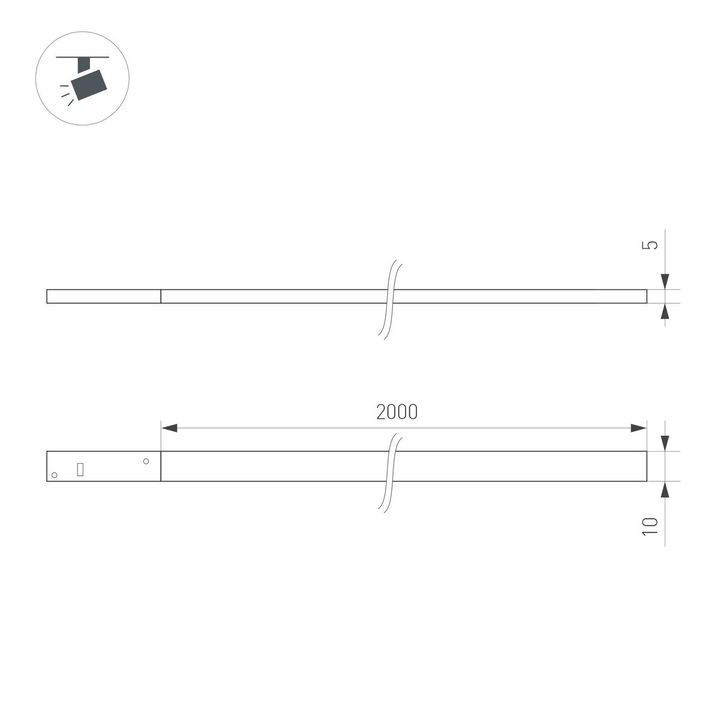 Трековый светодиодный светильник Arlight Mag-Microcosm-Flat-Elastic-L2000-16W Warm3000 043250