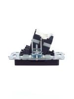 BRITE Розетка компьютерная двойная RJ45 кат.5E РК10-2-БрЧ черный IEK