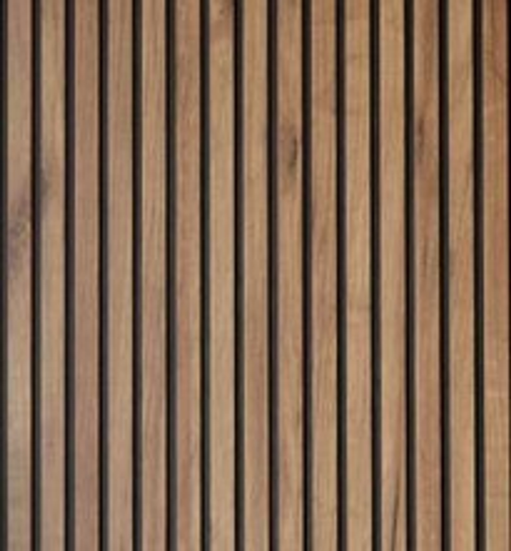 Двухцветная реечная стеновая панель МДФ, Дуб Крафт Табачный/Черный, 2800*116*16