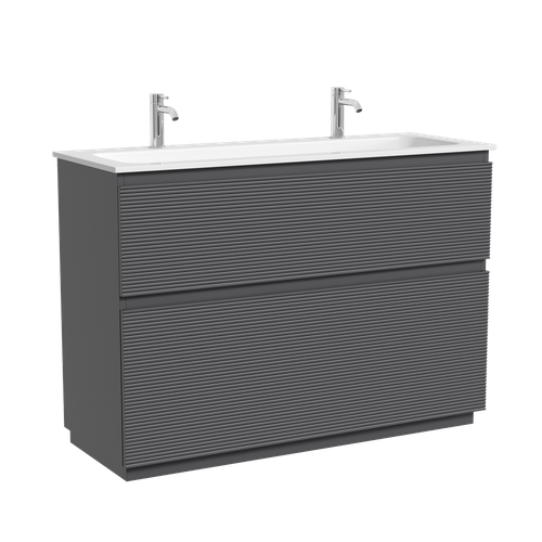 Тумба напольная Sancos Folk Floor 1190х445х850, c двумя ящиками оснащенными доводчиками, Grey soft, арт.FL120FGS