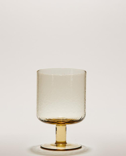 ZARA HOME СТЕКЛЯННЫЙ БОКАЛ ДЛЯ ВИНА, КАРАМЕЛЬНЫЙ