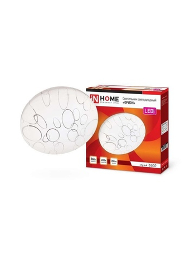 Светильник светодиодный DECO ОРИОН 36Вт 6500К 3240лм 230В 380х55мм IN HOME 4690612025087