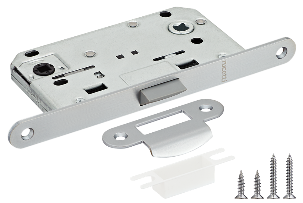 Защелка сантехническая бесшумная Rucetti RP1895 SC Цвет - матовый хром