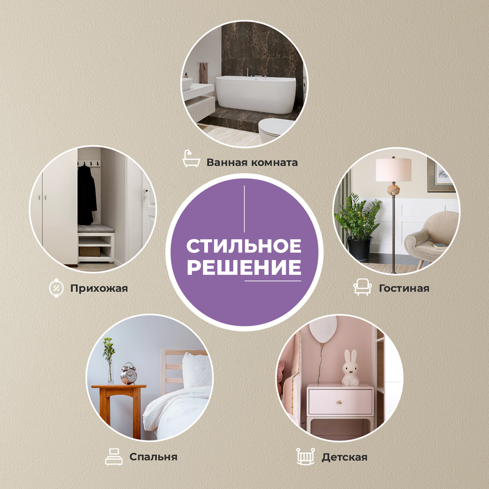 Настенное зеркало для ванной комнаты