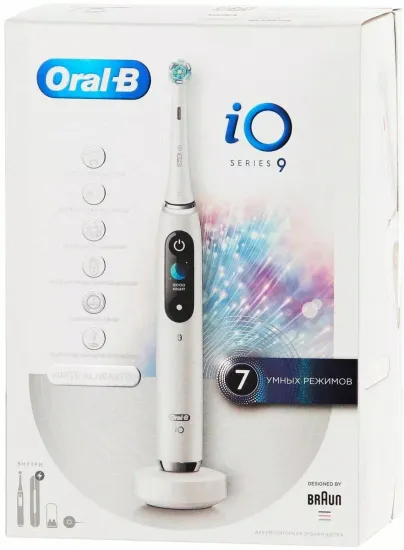 Электрическая зубная щетка Оrаl-В iO Sеries 9 White Аlаbаstеr