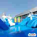 Надувной аквапарк с горками и бассейном «Морское приключение», 16,7×15×6,7 м
