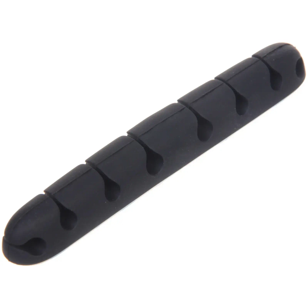 Держатель для проводов на липком слое «ДОМАНИЯ», 8 портов, цвет черный, 13,5*2см ( упак. ZIP пакет)