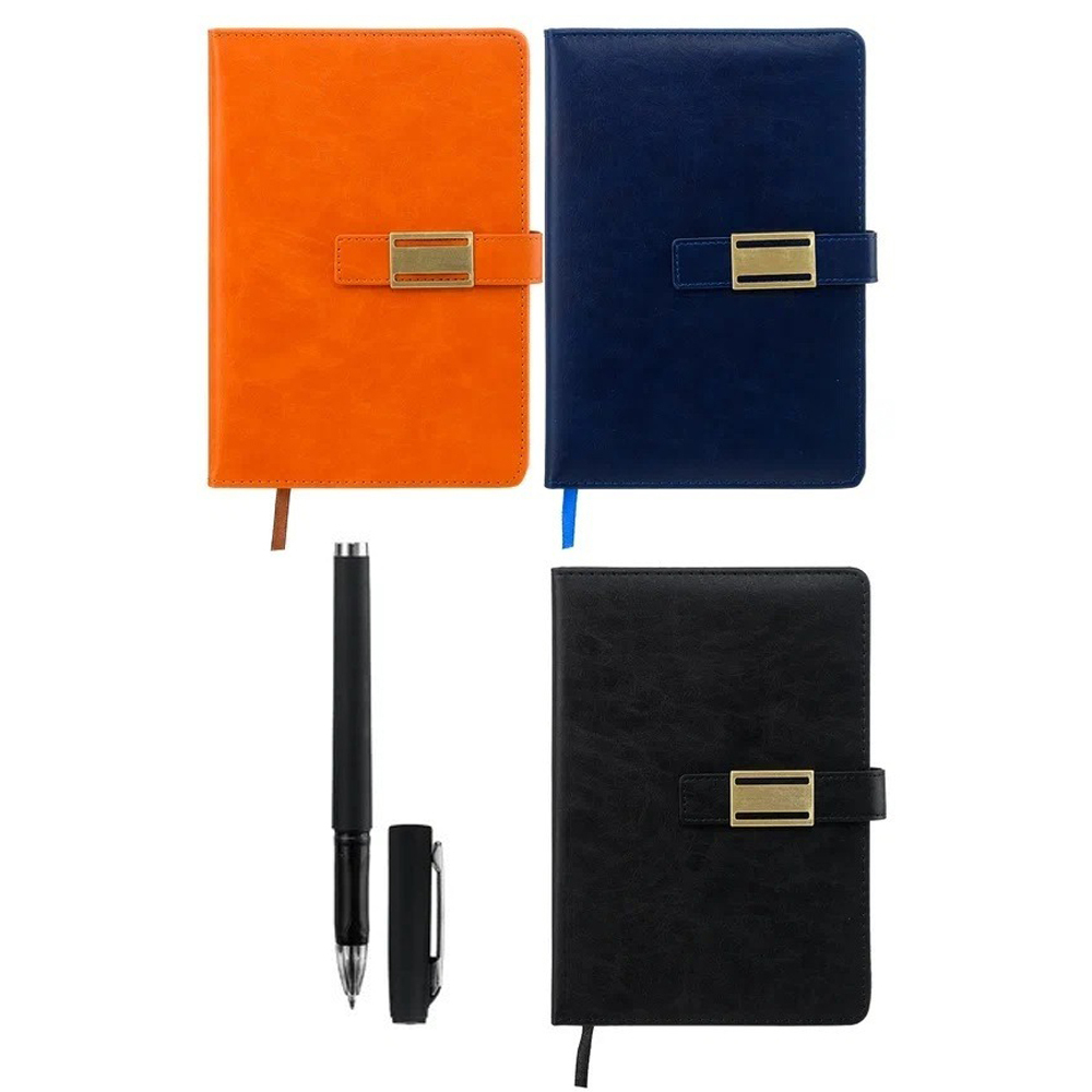 Ежедневник Basir, с ручкой, формат А5, материал-кожезаменитель, 140 листов, размер 14,5*21 см