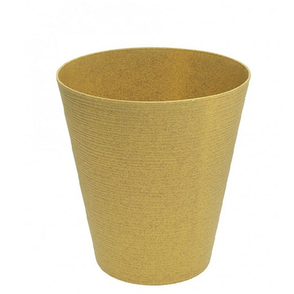 Горшок для цветов "Конус Эко" 3 л горчичный (с дренажной вставкой)