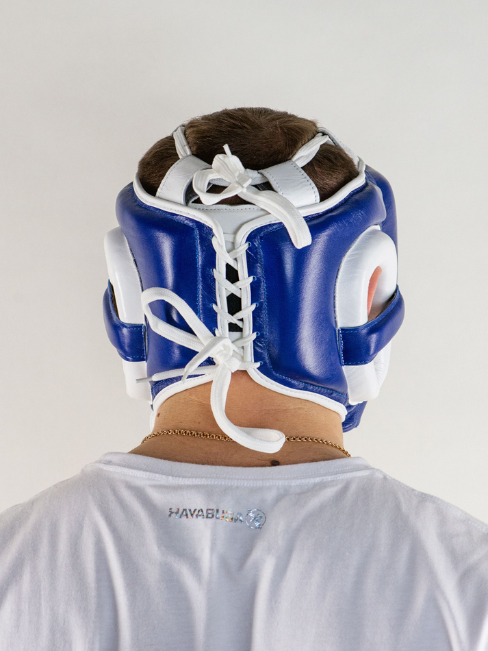 ШЛЕМ БОКСЕРСКИЙ LEADERS LS MEX BL/WH синий , белый