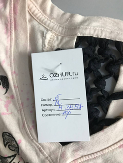 Футболка со шнуровкой на спине, маркировка М, визуально на 46 размер