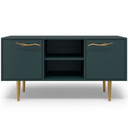 Тумба под ТВ Арт Колор matte 117см Стайл Голд Зеленый бирюзовый матовый