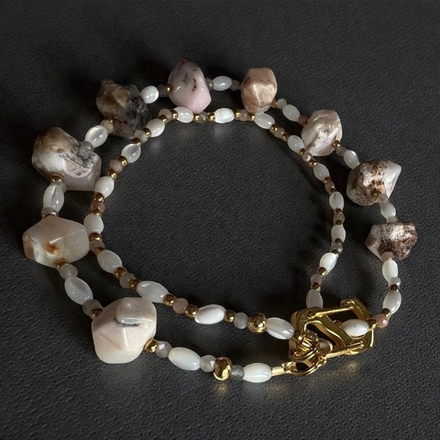 Браслет. Опыт Чувств. Родохрозит и Перламутр