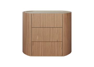 Комод Lagom 3 ящика ширина 90 см (натуральный дуб, молочный)