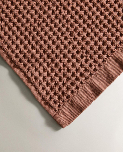 Zara Home - Хлопковое вафельное банное полотенце, розовый, 30х50 см