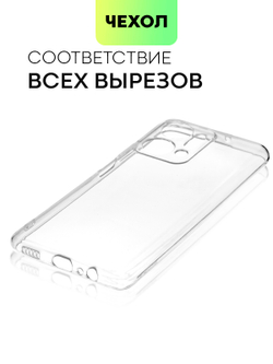 Чехол BROSCORP для Honor X7a (арт. HW-HX7A-TPU-01-TRANSPARENT)