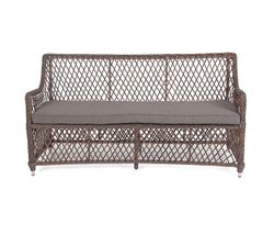 "Латте" диван двухместный из искусственного ротанга, цвет коричневый