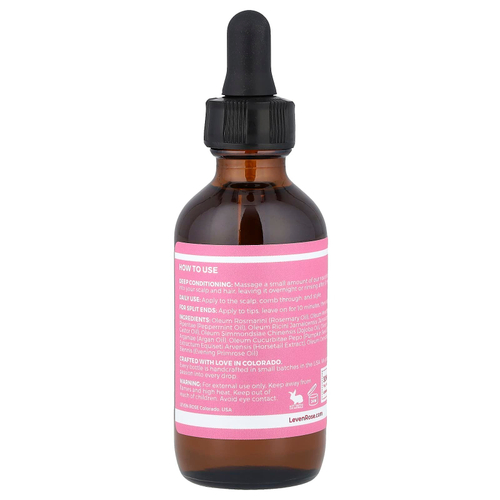 Leven Rose, Масло для волос с розмарином, 60 мл (2 жидк. Унции)