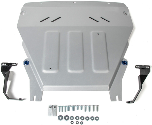 Защита картера и КПП Rival для Ford EcoSport I рестайлинг (V - 1.5; 2.0) 2017-2019, штампованная, алюминий 3 мм, с крепежом, 333.1870.1