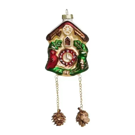 Часы-ходики с шишками 11см YQL1573