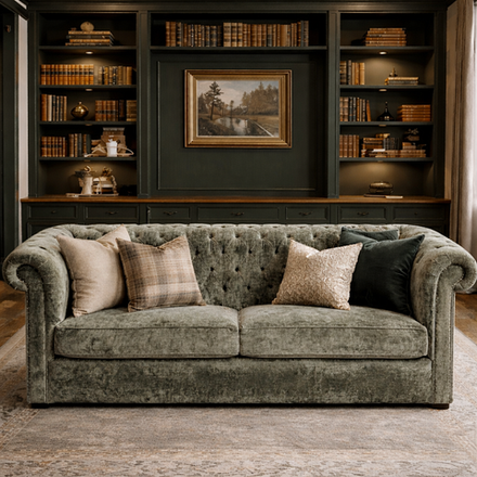 Диван для кабинета "Челси 2 Краш" без раскладного механизма