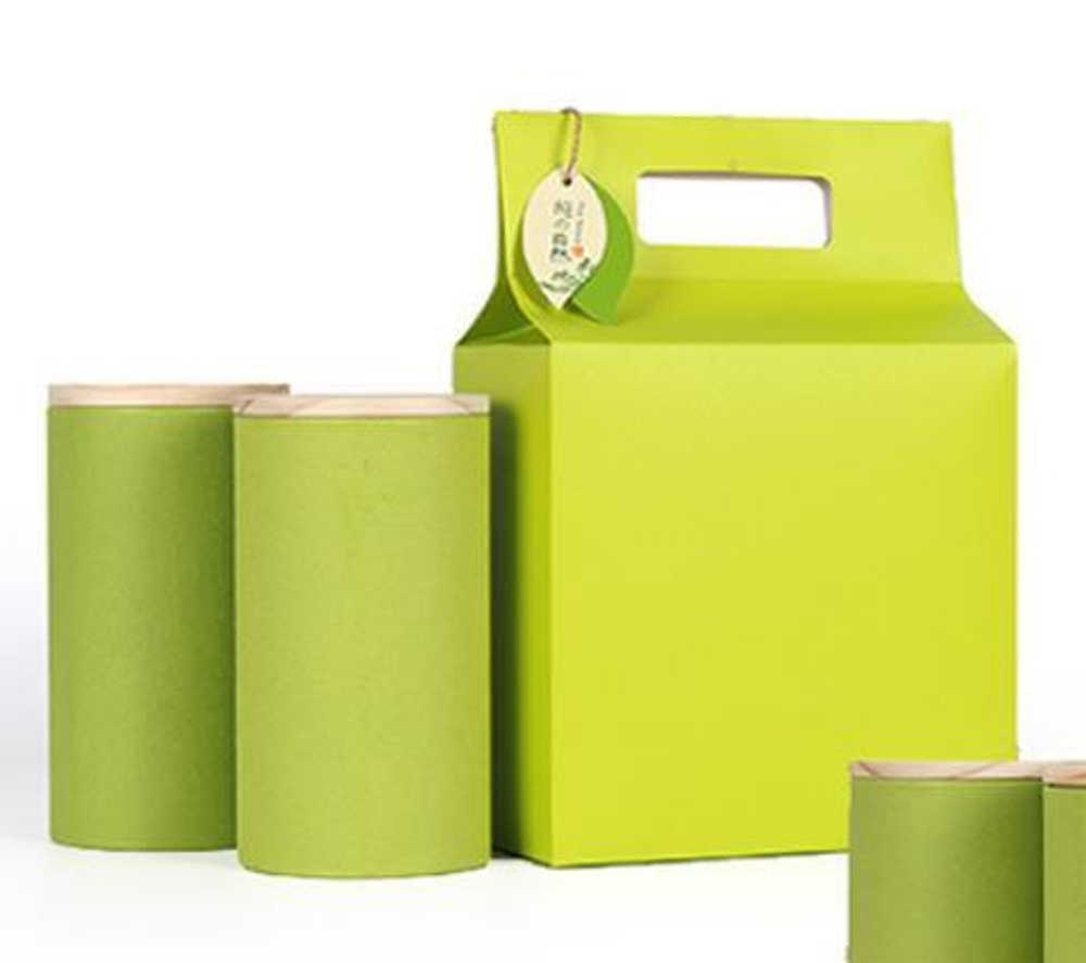 269022 Коробка подар. "Green" БЕЗ БАНОК  h=26см, размер=18*9см, картон, В РАЗОБРАННОМ ВИДЕ