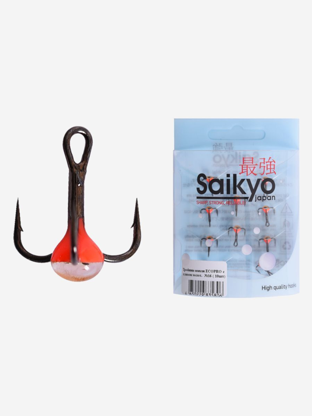 Тройник-капля ECOPRO с глазом золотой №12G ( 10шт)