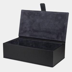 Кофр кожаный для хранения Grand  черного цвета