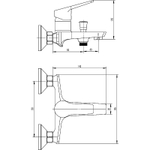 СМЕСИТЕЛЬ ДЛЯ ВАННЫ ESKO MURANO MR - 54