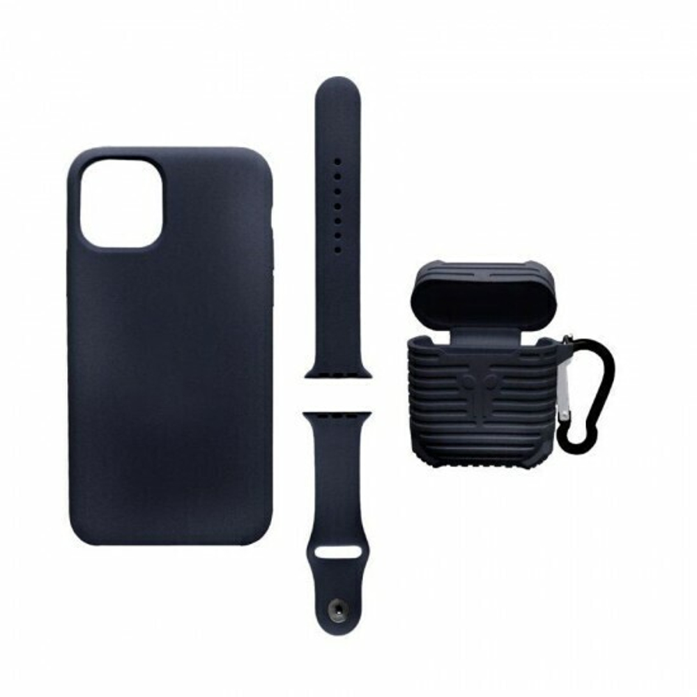 Набор 3 в 1 для iPhone 11 Pro Max, 011448 Темно-синий