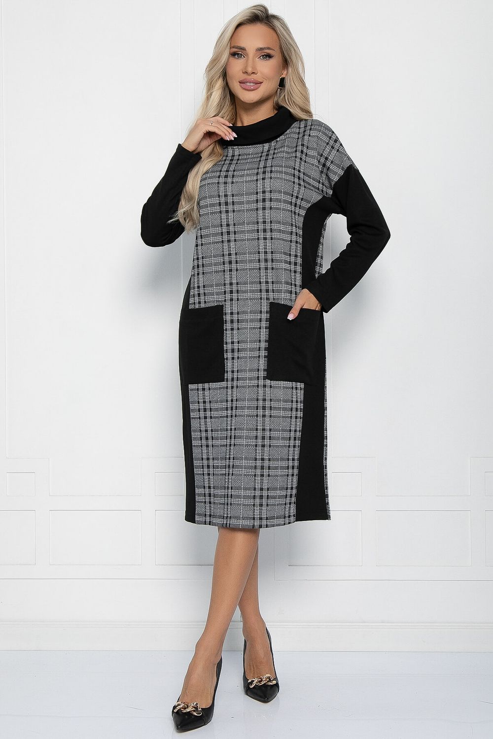 Платье Брэтта (серо-черное) П11357 LT Collection