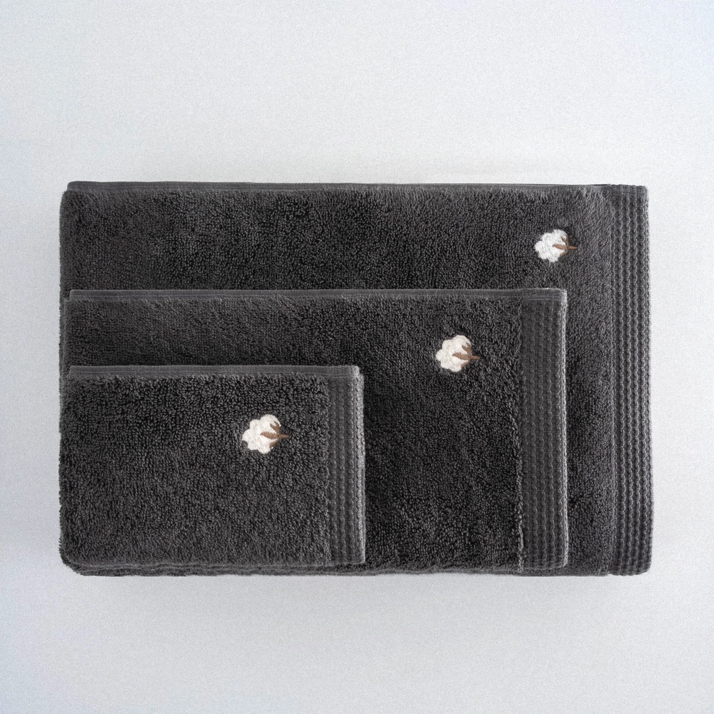 Полотенце из органического хлопка Pure Cotton 50х90 темно-серый