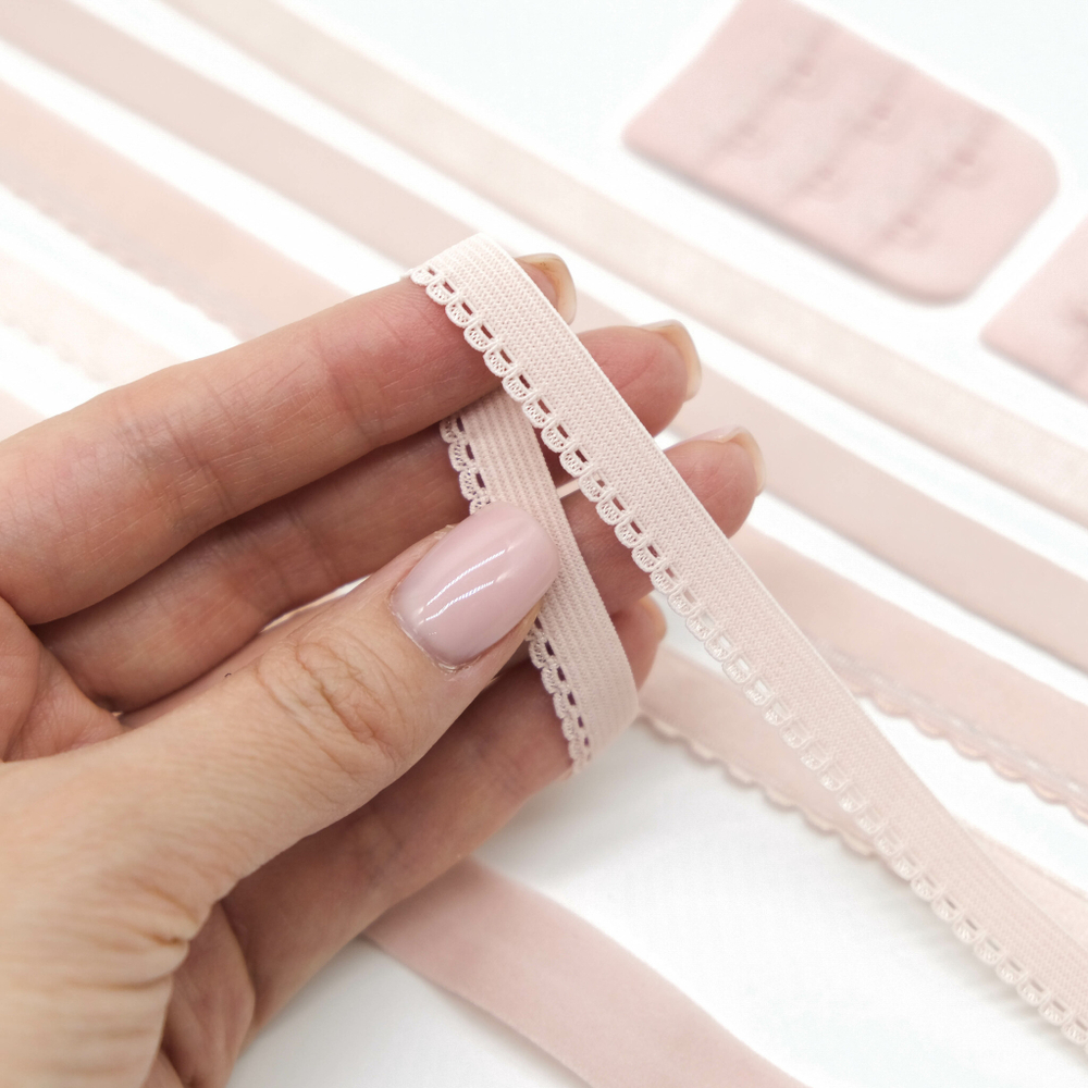 Резинка ажурная бельевая Пудра, 9мм