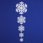 Украшение новогоднее «Снегопад» d-41/30/22/15/11 (набор 5 шт)