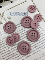 Пуговицы на прокол с объемным ободком пыльно-розовые