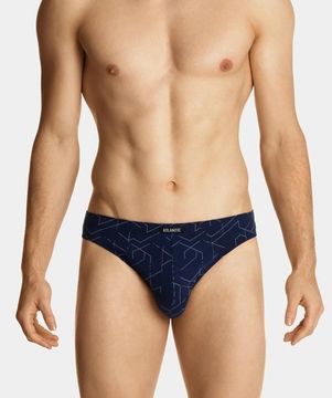 Мужские трусы (3шт) слипы спорт Atlantic 3MP-149, темно-синие + красные + темно-голубые