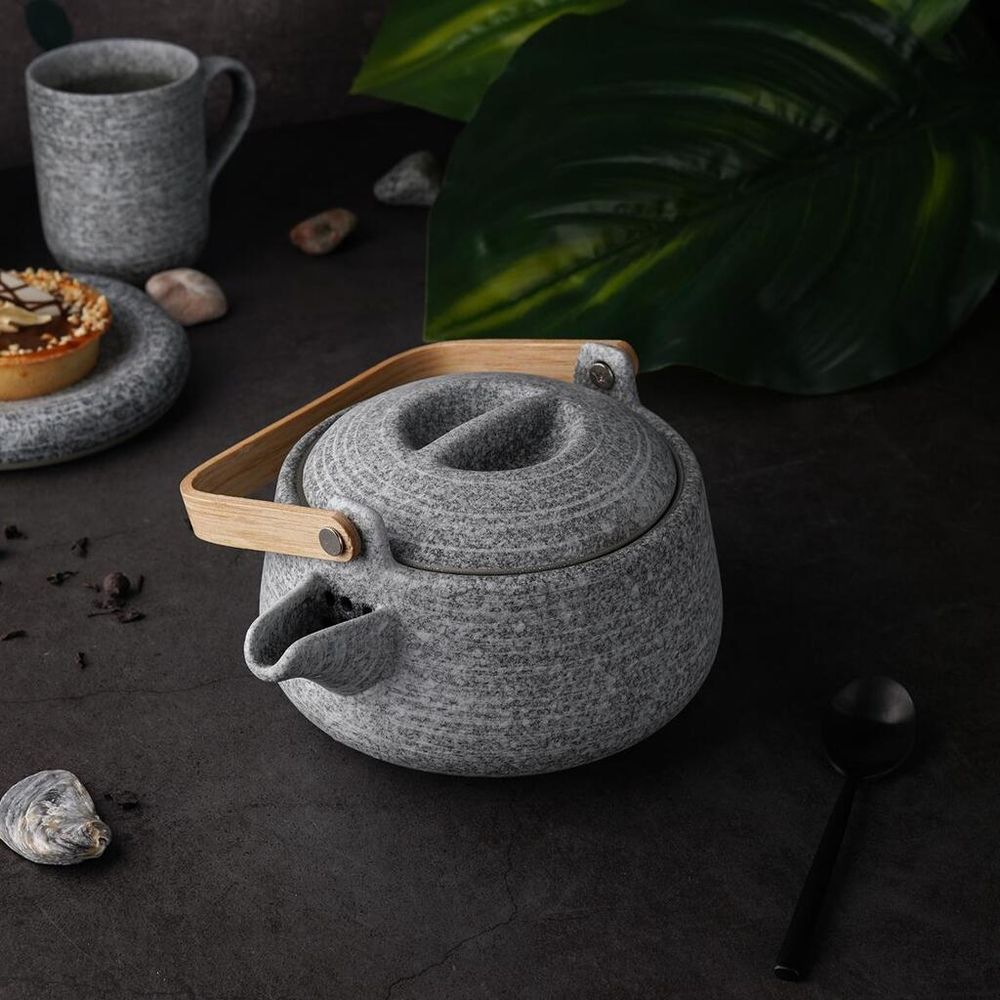 Чайник 690 мл d 15,6 см h10,3 см дерев. ручка Stone Untouched Taiga P.L. Proff Cuisine [1]