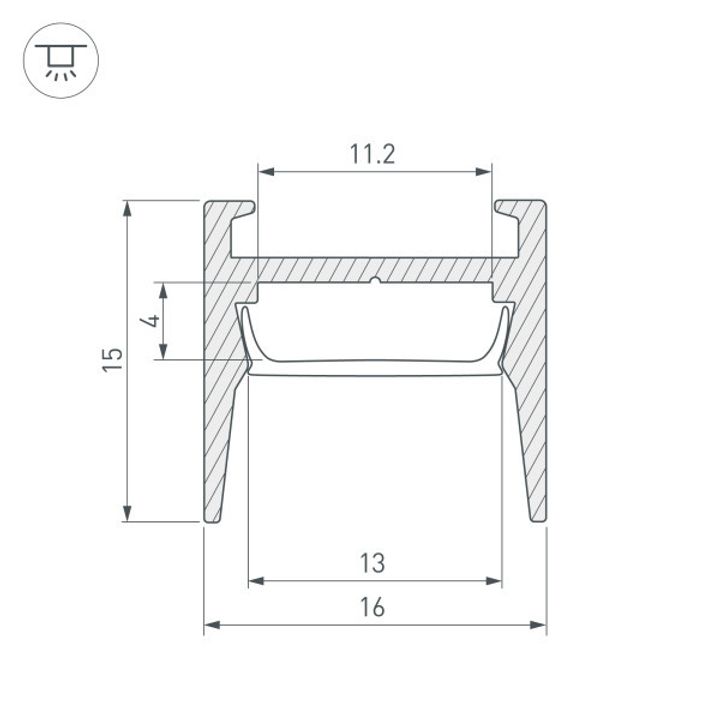 Профиль Arlight Mic-H-Comfy-2000 Anod Black 029847
