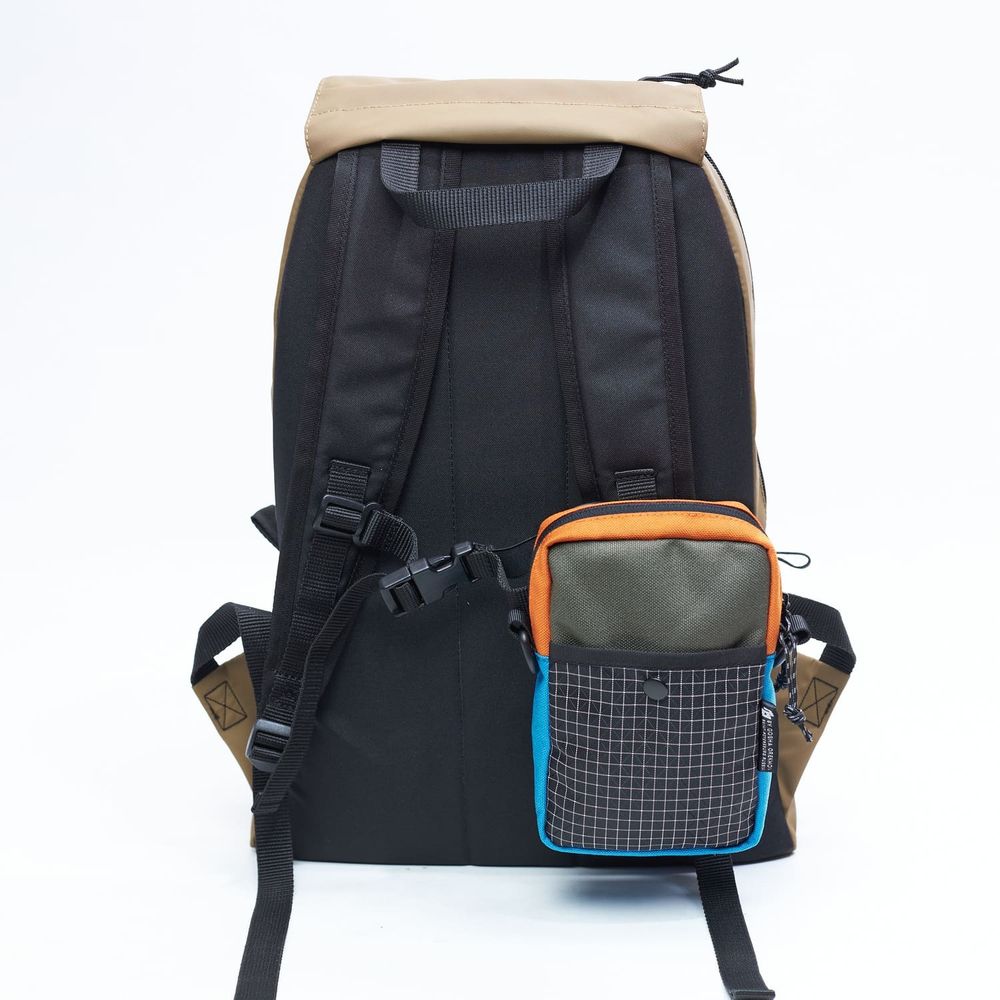 Сумка Gosha Orekhov GO Minipouch темно-синяя / хаки / оранжевая