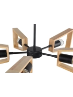 Деревянная люстра E14*5*40W в стиле лофт