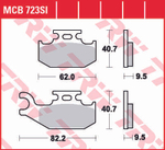 Колодки тормозные передние Lucas TRW MCB723SI
