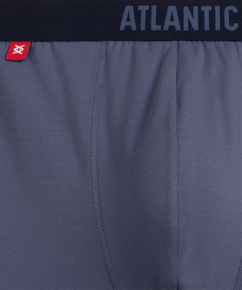 Мужские трусы шорты Atlantic, набор из 3 шт., хлопок, темно-голубые + светло-голубые + индиго, 3MH-011