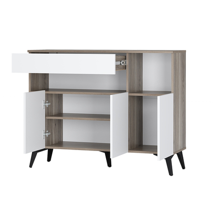 Комод Ева КМ-11 белый/графит