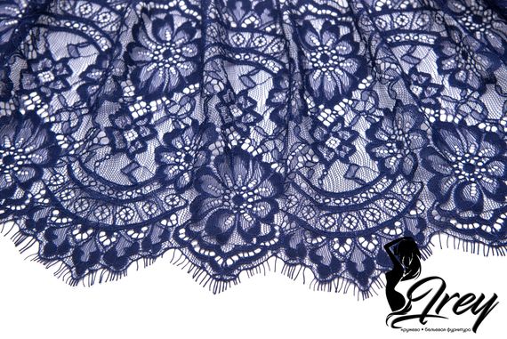 01-39 Кружево шантильи 20 см, темно-синий